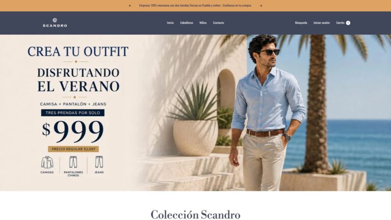 SCANDRO, ropa clásica y casual para caballero y niños