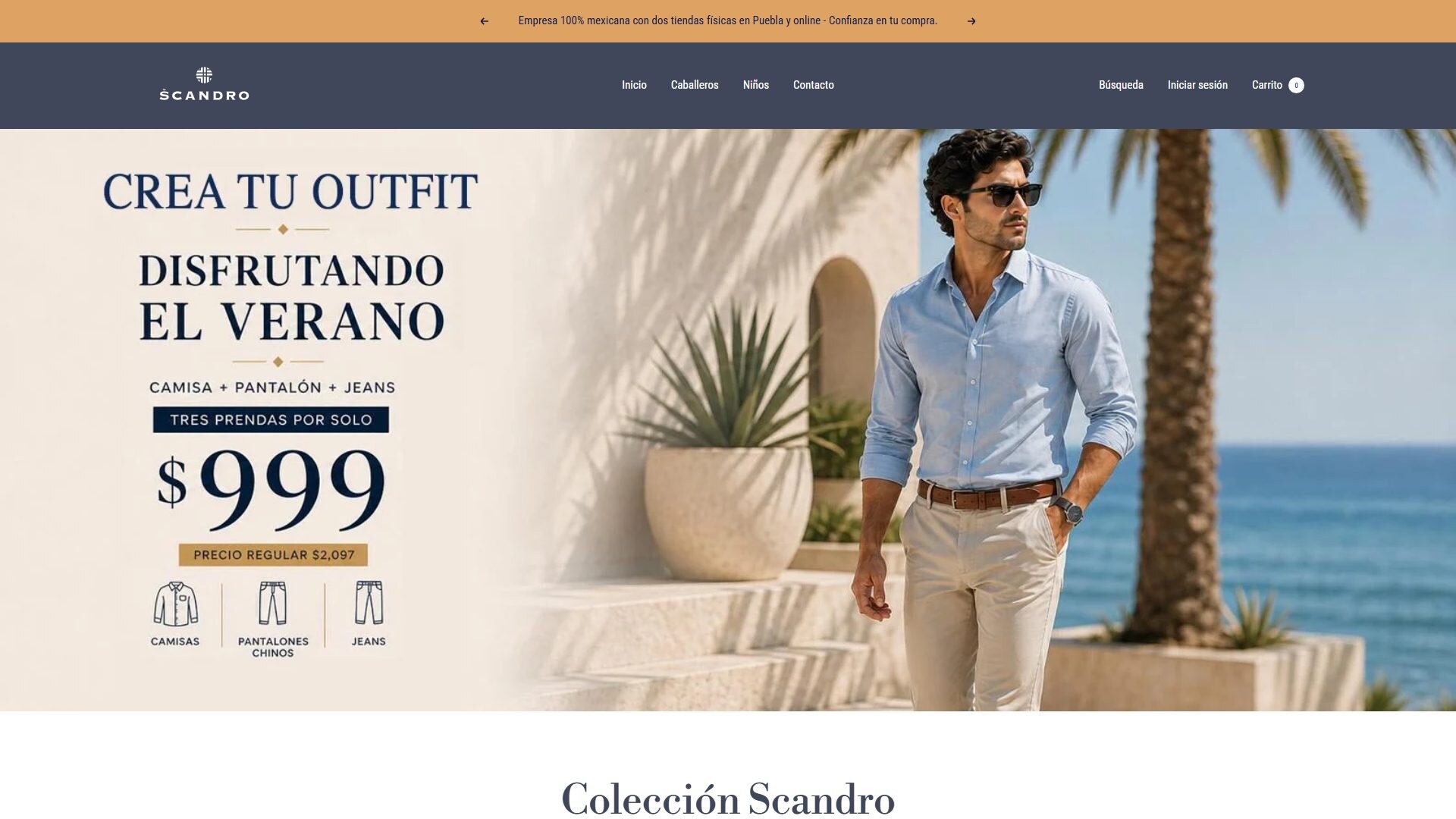 SCANDRO, ropa clásica y casual para caballero y niños