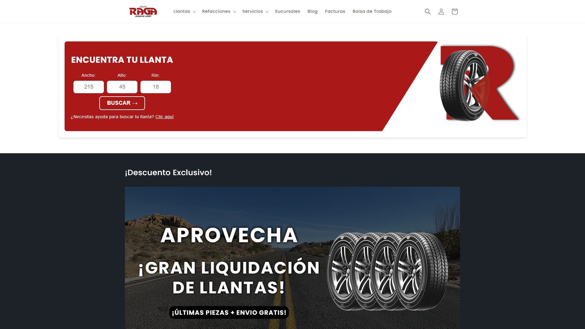 Grupo RAGA, llantas y servicios de mantenimiento automotriz