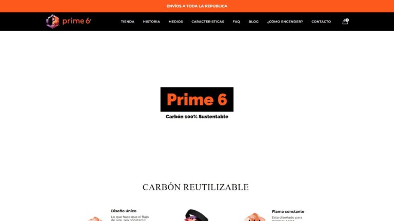 Carbón reutilizable e iniciadores de fuego Prime 6