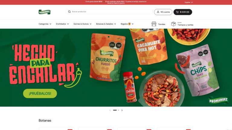 Promanuez, nueces, botanas, frutos secos y regalos