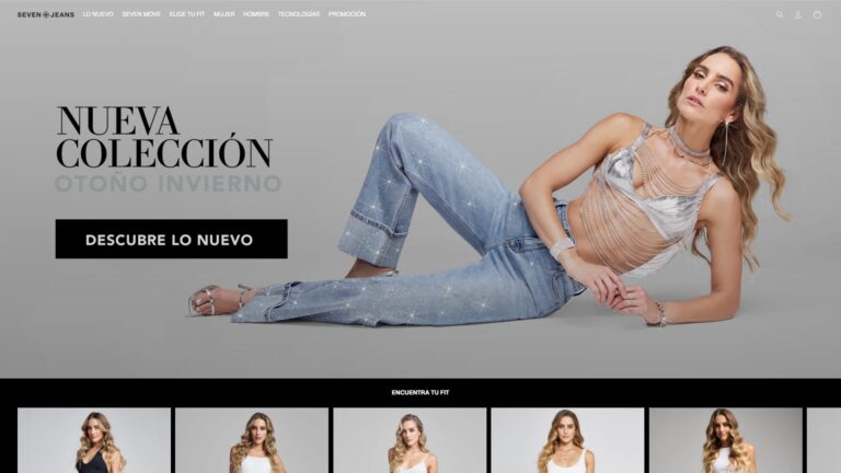 Seven Jeans con categorías de jeans por cortes skinny, straight y wide leg