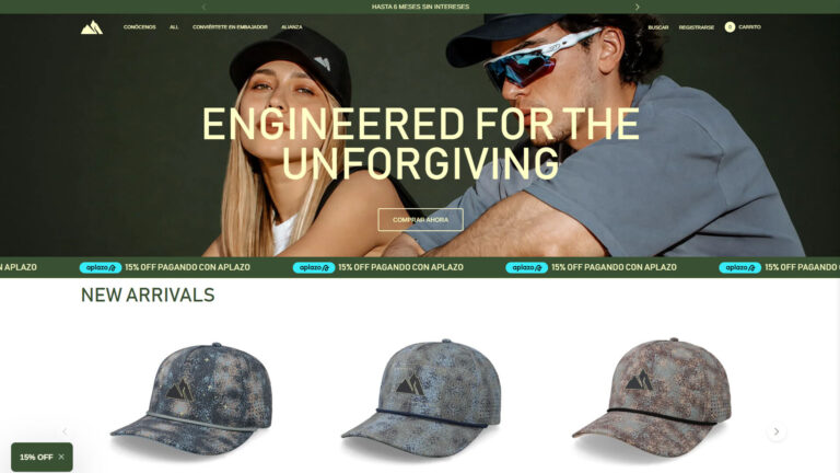 Gorra Sierra Madre en color oscuro con diseño outdoor