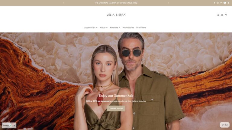 Velia Sierra Design, prendas y accesorios de lino para mujer y hombre